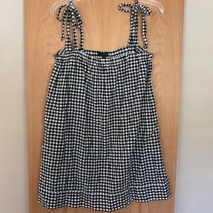 Black Gingham J. Crew dress, size Small